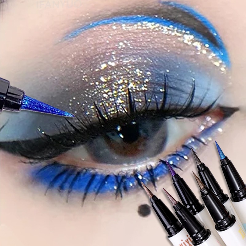 Waterproof Liquid Eyeliner Pen - 6 Colors Ultra-thin Pearlescent Eyeliner Liquid