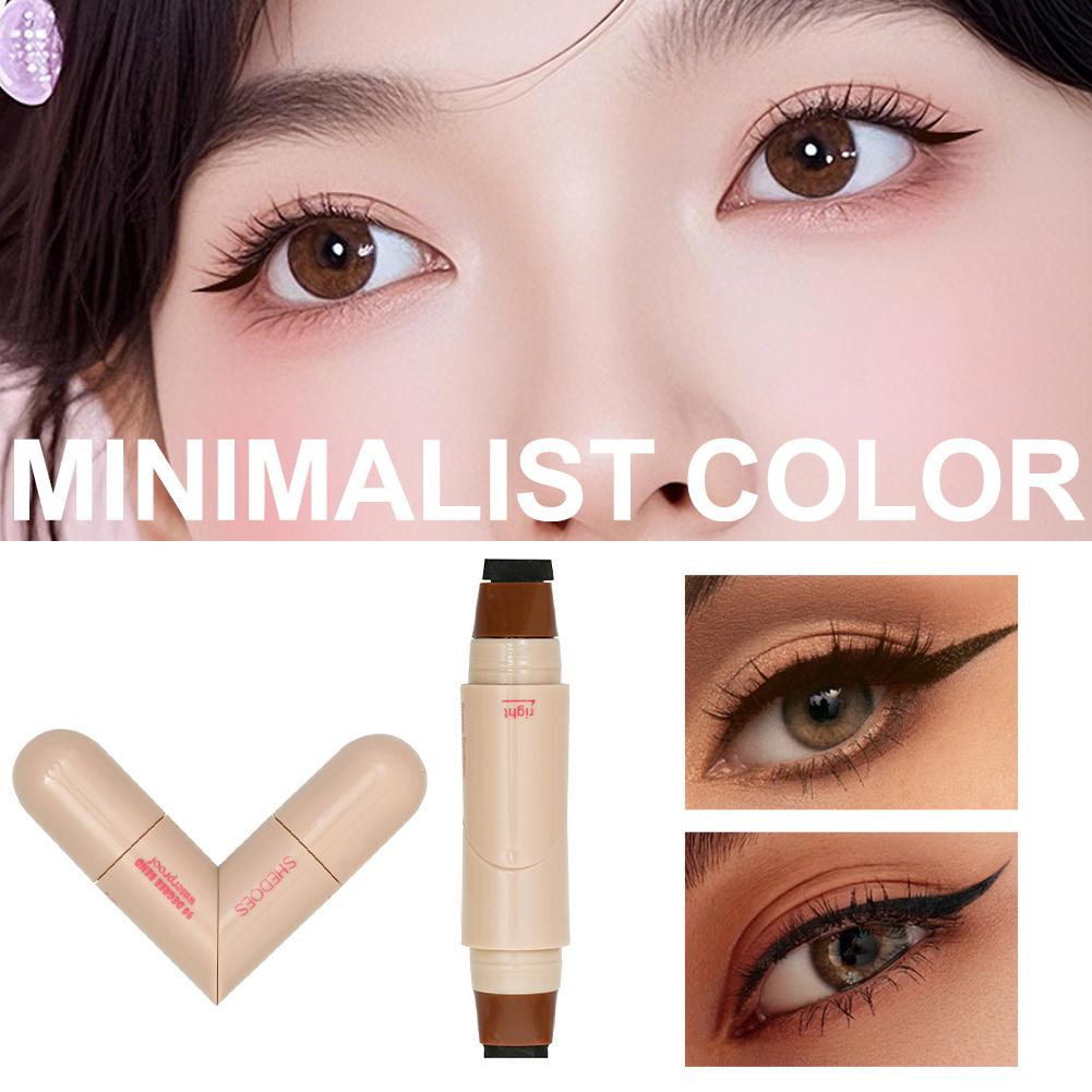 Waterproof Liquid Eyeliner Pen - Rotate Eyeliner Stamp Pen Double Head