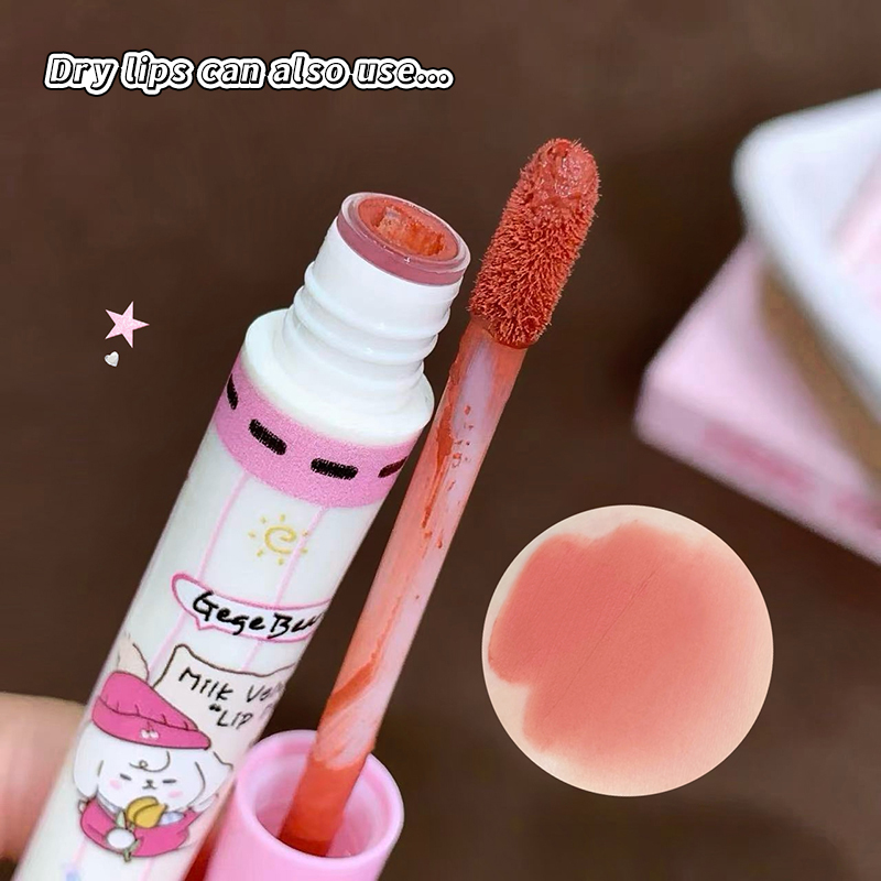 Gege Bear 6PC Velvet Lip Mud S - Matte Velvet Lip Tint Long Lasting ulasan dan harga