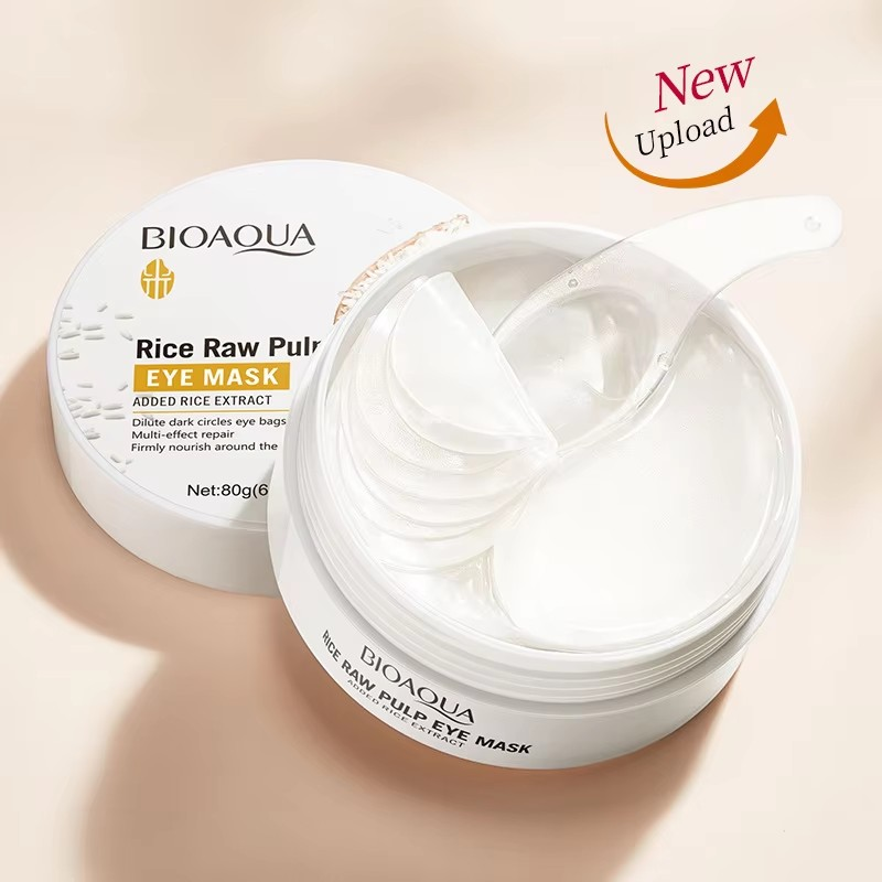 60 Pieces of Bioaqua Rice Eye  - Collagen Under Eye Patches ulasan dan harga