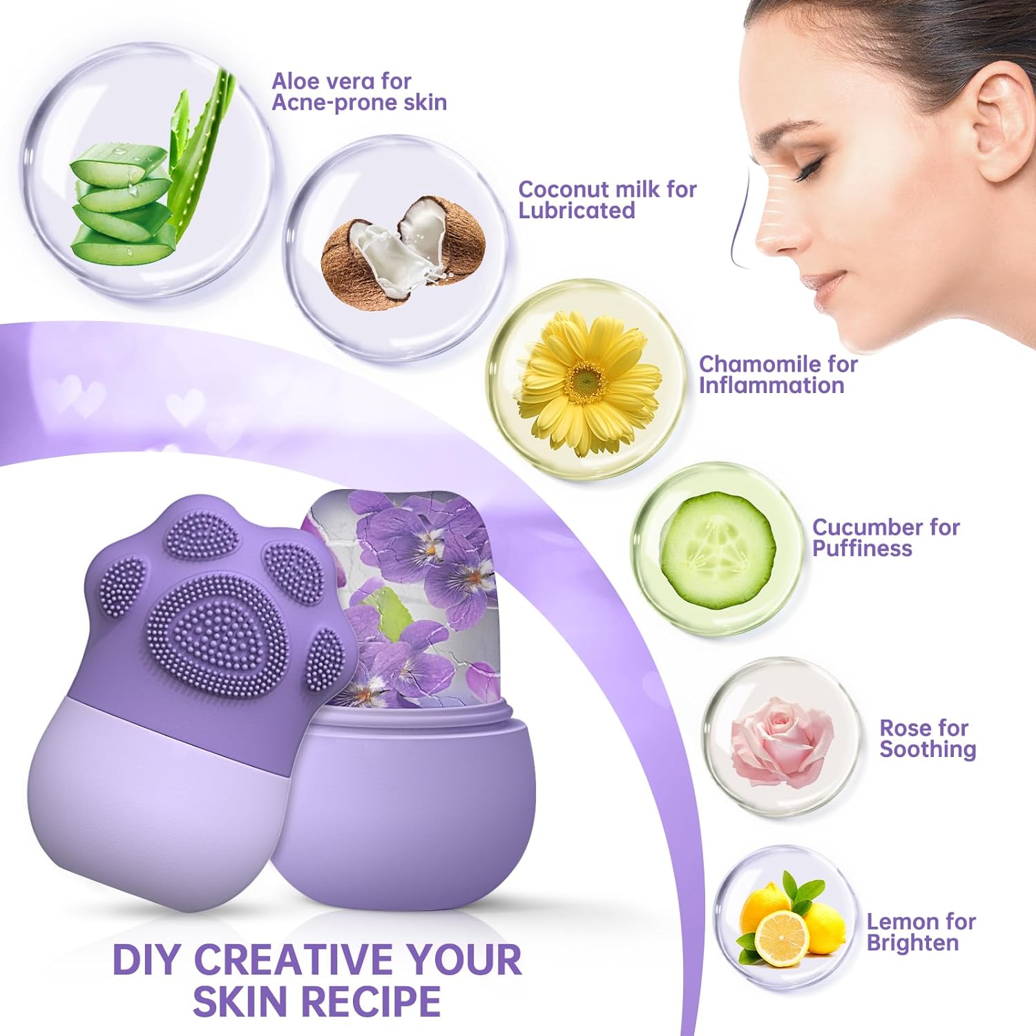 Facial Ice Roller for Skin Car - Face Ice Roller Puffiness ulasan dan harga