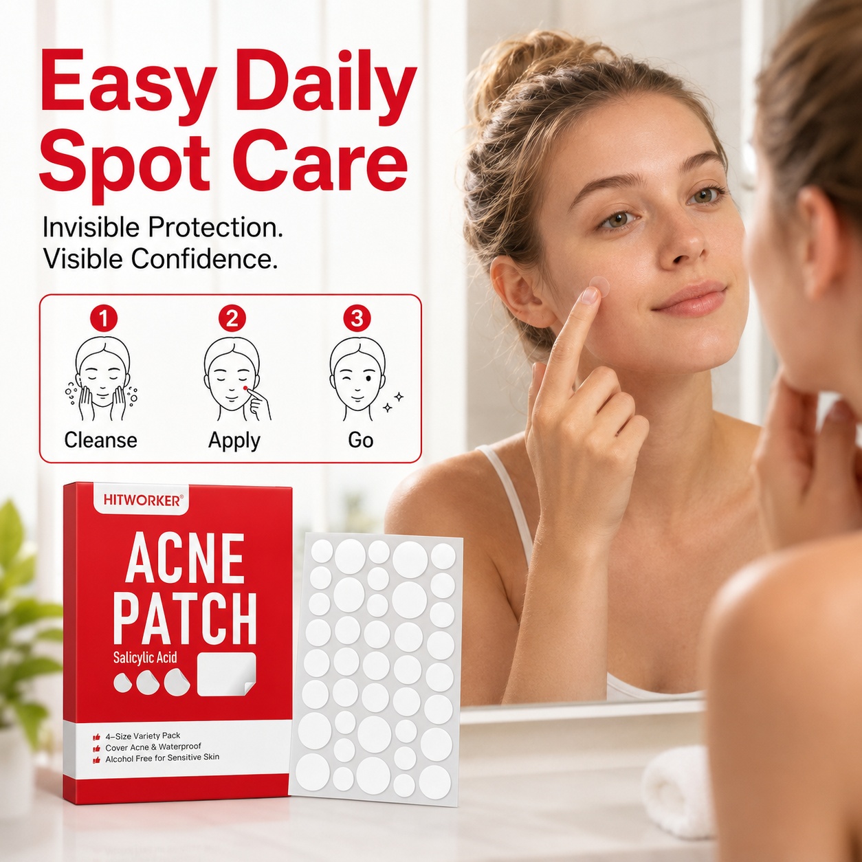 Hydrocolloid Acne Patches, 510 - Hydrocolloid Pimple Patch ulasan dan harga