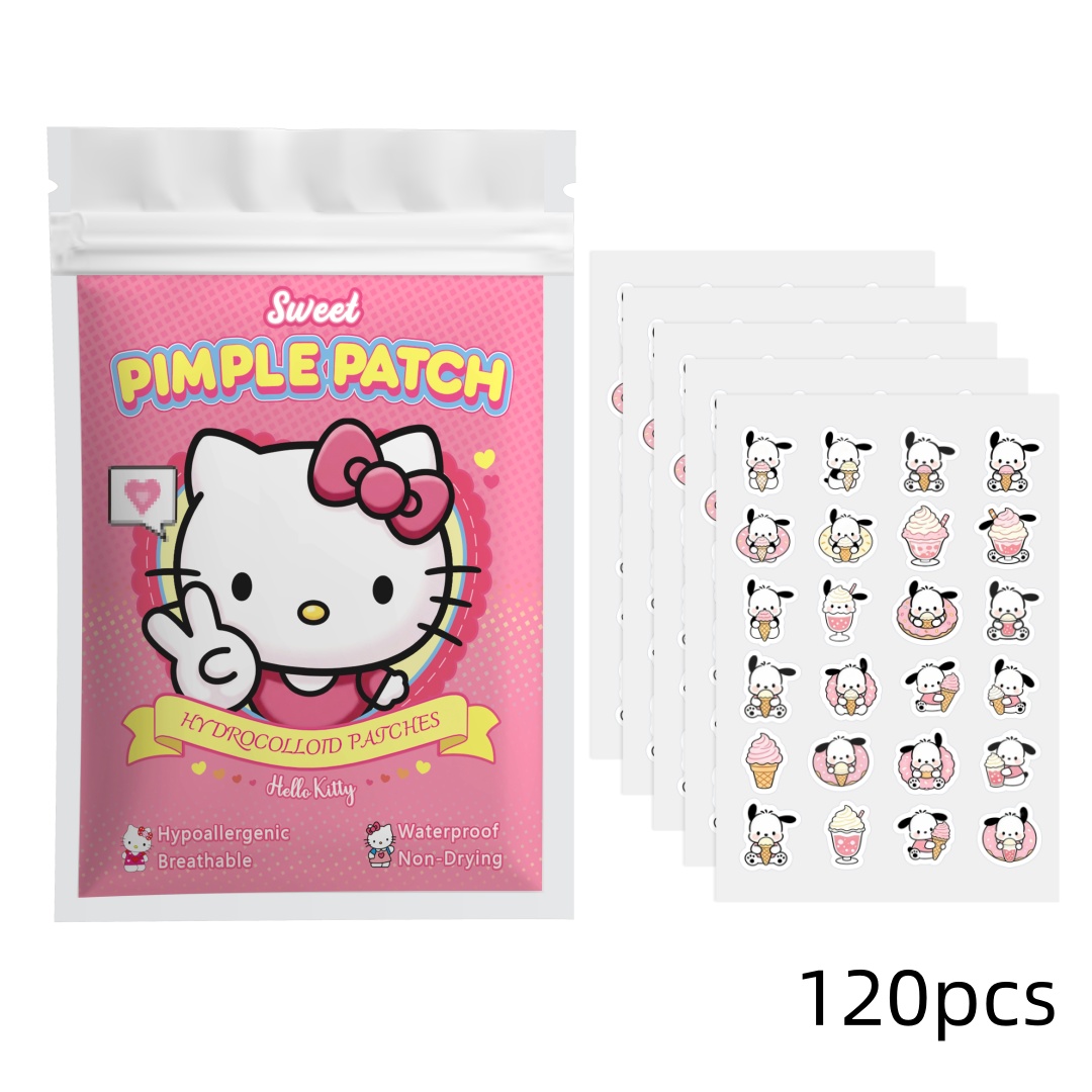 48/120PCS hello kitty Acne pat - Hydrocolloid Pimple Patch ulasan dan harga
