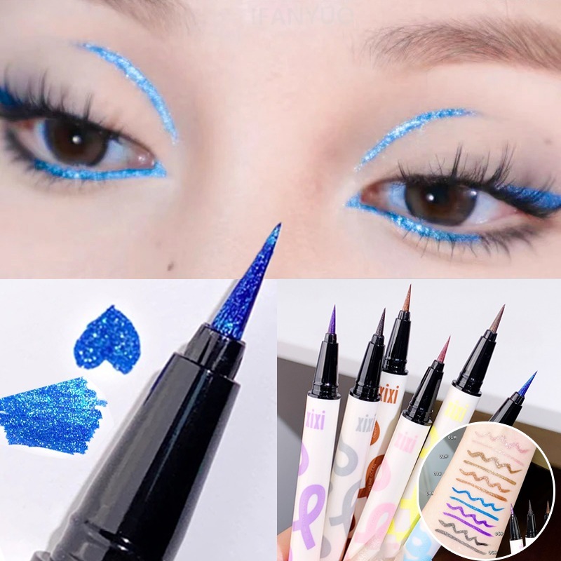 6 Colors Ultra-thin Pearlescen - Waterproof Liquid Eyeliner Pen ulasan dan harga