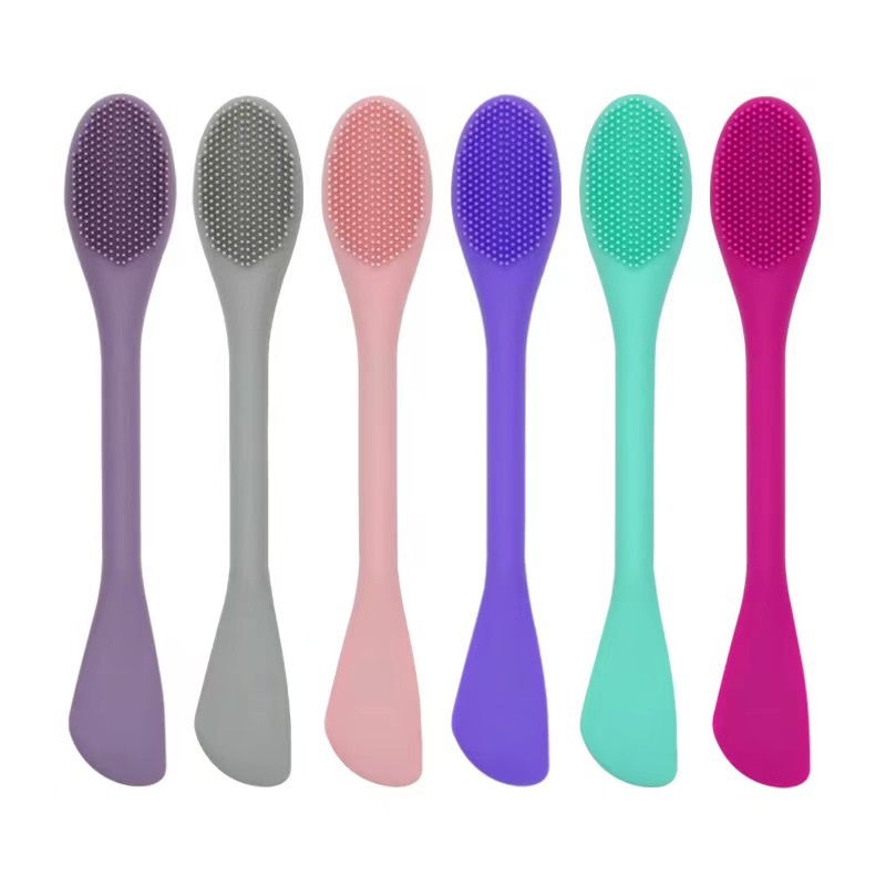1PC Double Headed Silicone Fac - Silicone Face Scrubber Electric ulasan dan harga