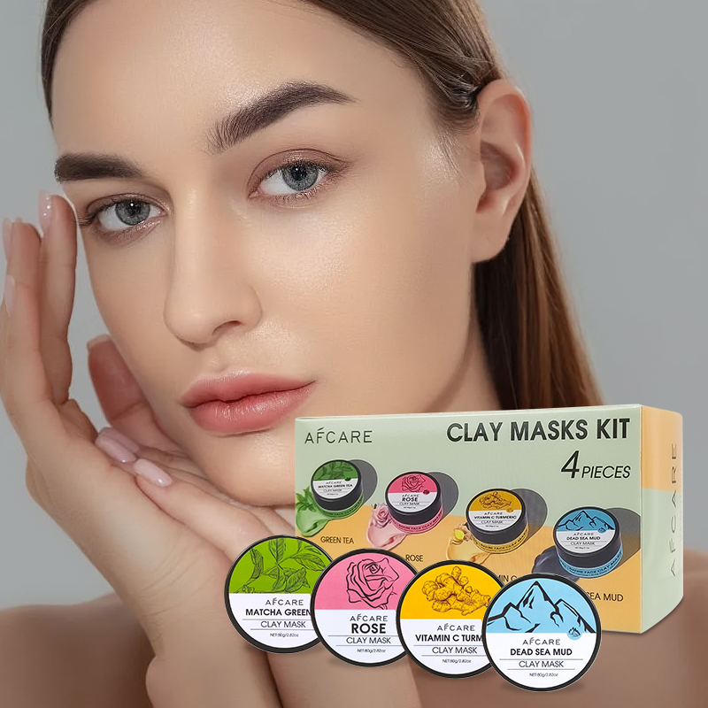 4 Pcs Clay Face Mask Set - Tur - Green Tea Cleansing Clay Mask ulasan dan harga
