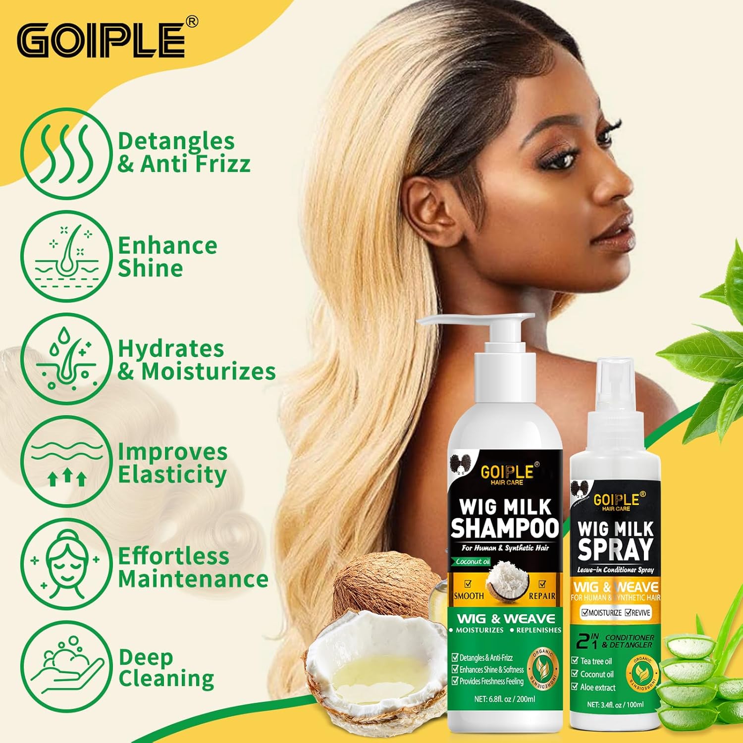 GOIPLE 3 in 1 Wig Care Kit wit - Hair Care ulasan dan harga