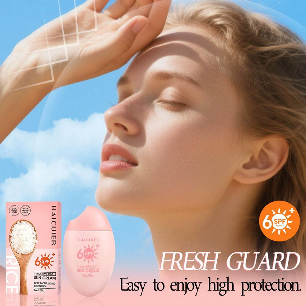 SPF50+ Sunscreen Rice Raw Pulp - Spf 50 Waterproof Sunscreen ulasan dan harga