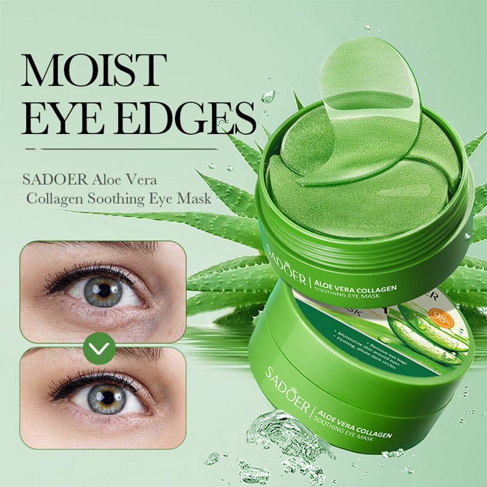 60pcs Aloe Vera Collagen Under - Collagen Under Eye Patches ulasan dan harga