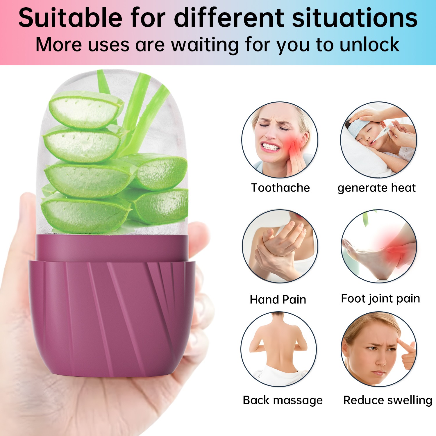 Aesthetic Striped Facial Ice M - Face Ice Roller Puffiness ulasan dan harga