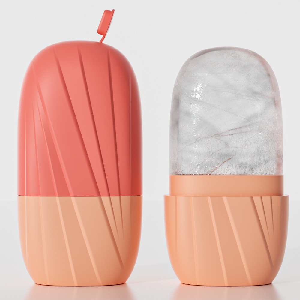 Aesthetic Striped Facial Ice M - Face Ice Roller Puffiness ulasan dan harga