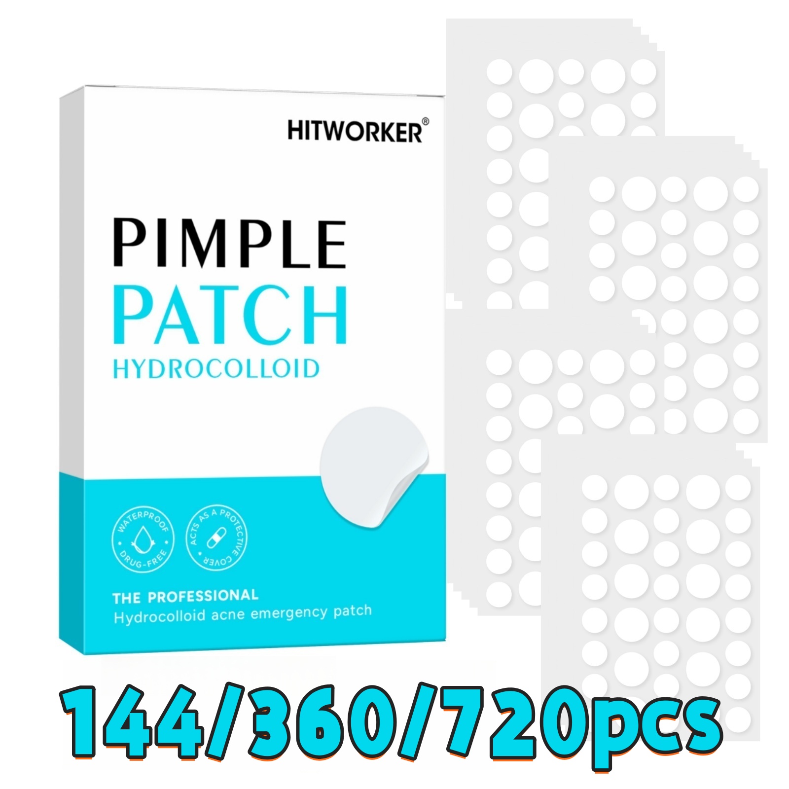 144/360/720pcs Hydrocolloid Ac - Hydrocolloid Pimple Patch ulasan dan harga