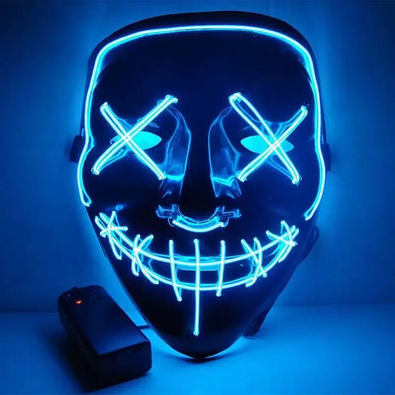 LED Glowing Black V-Shaped Mas - Led Light Therapy Face Mask ulasan dan harga
