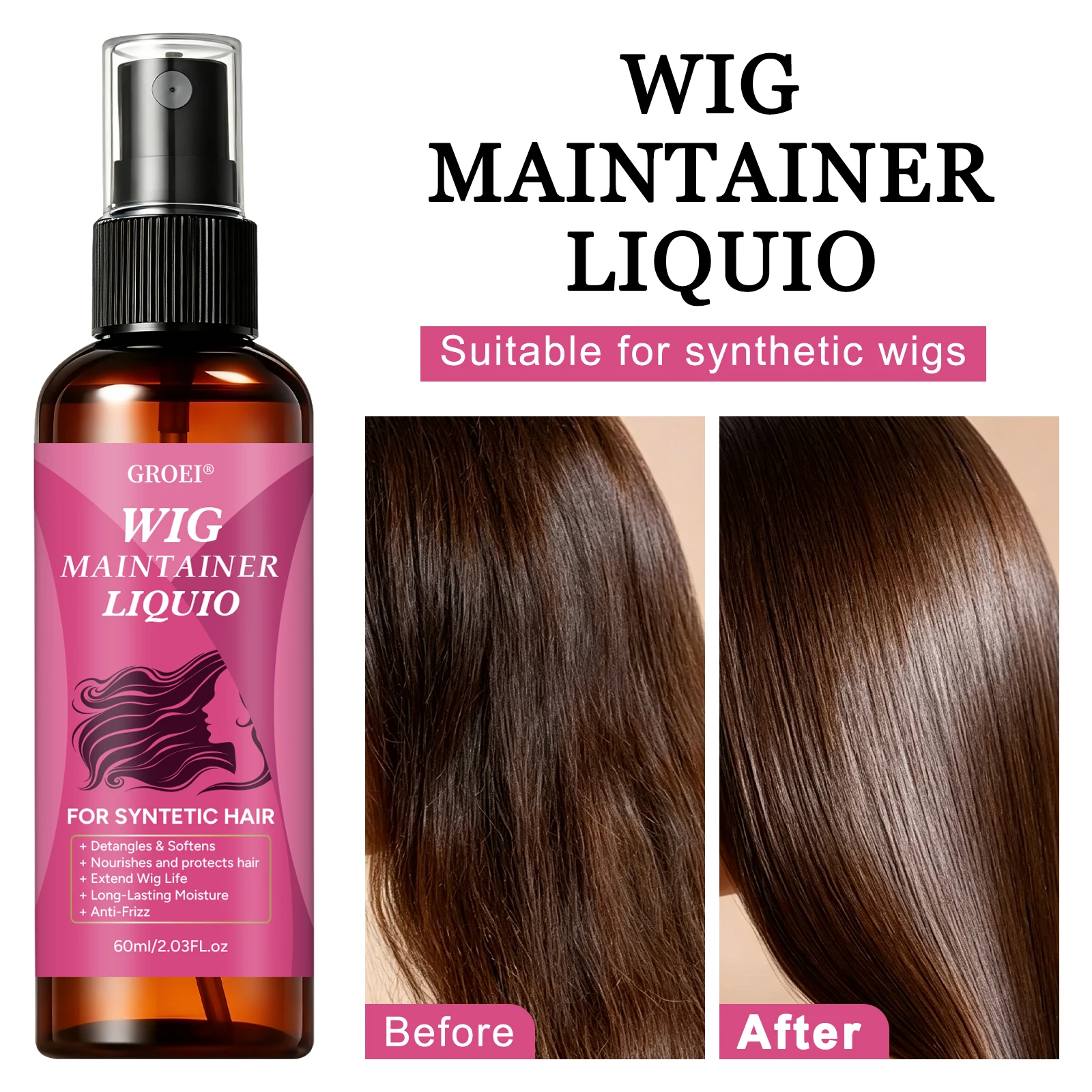 GROEI Anti‑Frizz Wig Maintaine - Hair Care ulasan dan harga