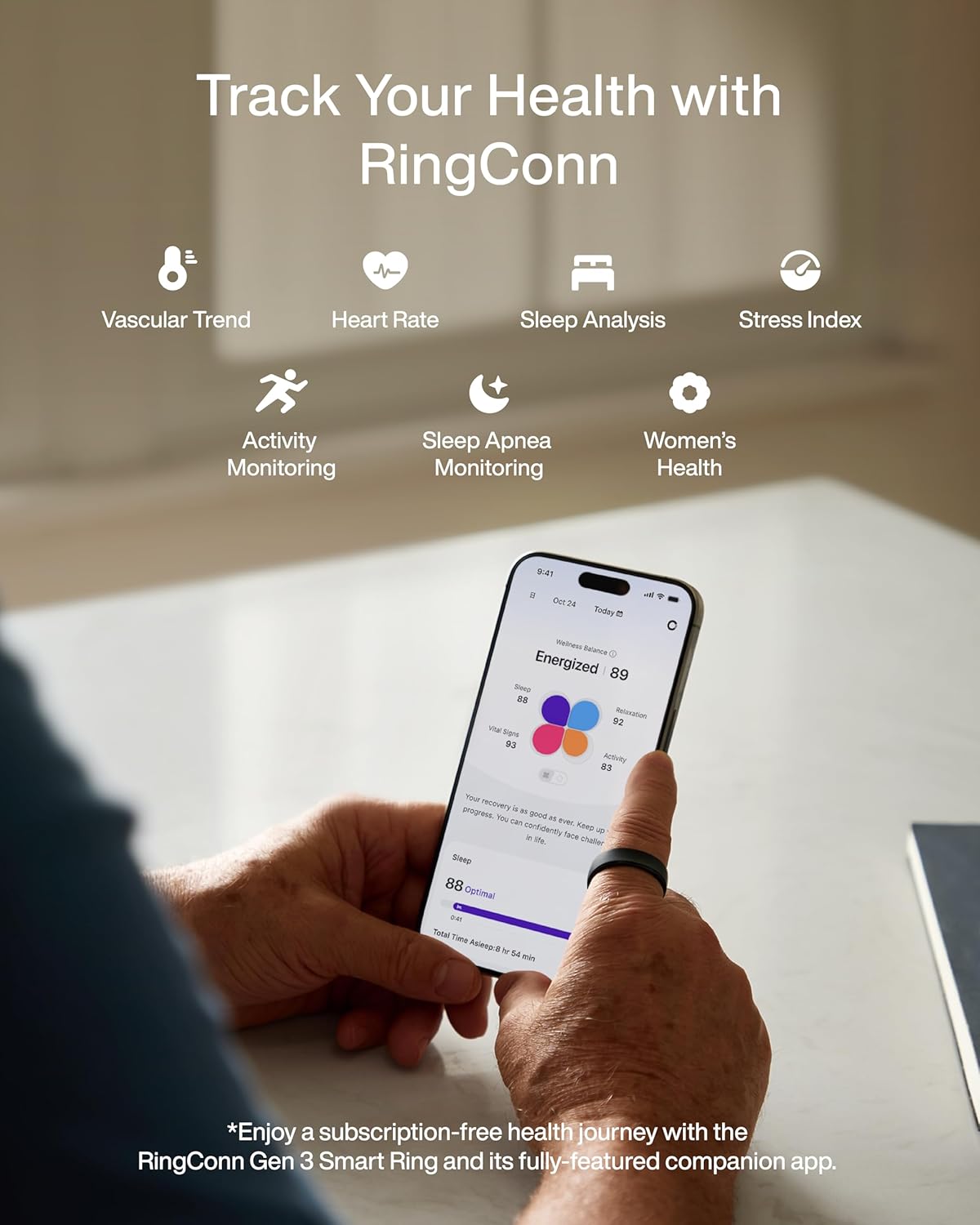 RingConn Gen 3 Smart Ring Vasc - Health Monitors ulasan dan harga