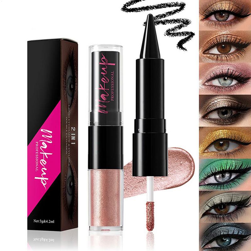 2 in1 Colorful Liquid Eyeshado - Waterproof Liquid Eyeliner Pen ulasan dan harga