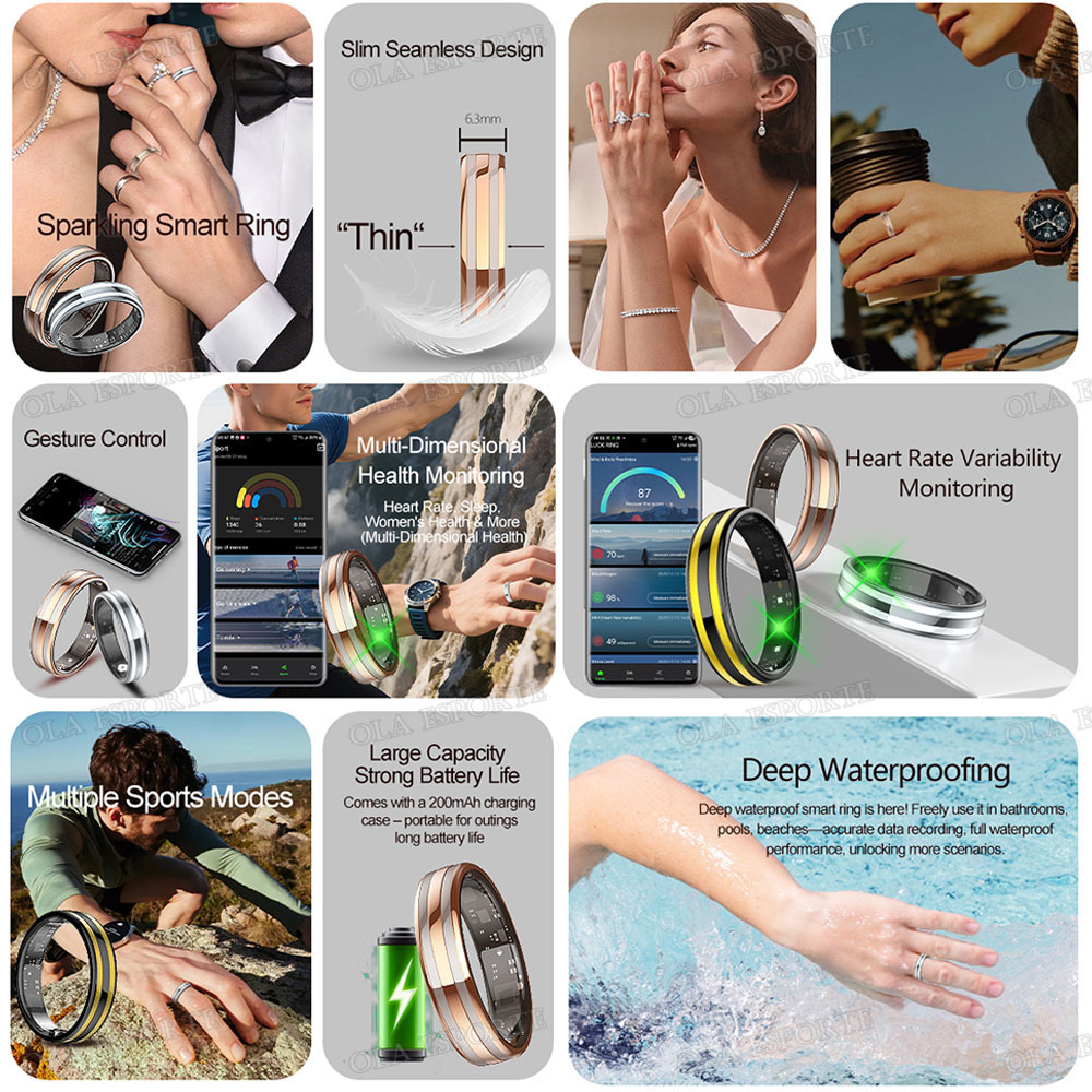 New 6.3mm Thin Smart Ring Heal - Health Monitors ulasan dan harga