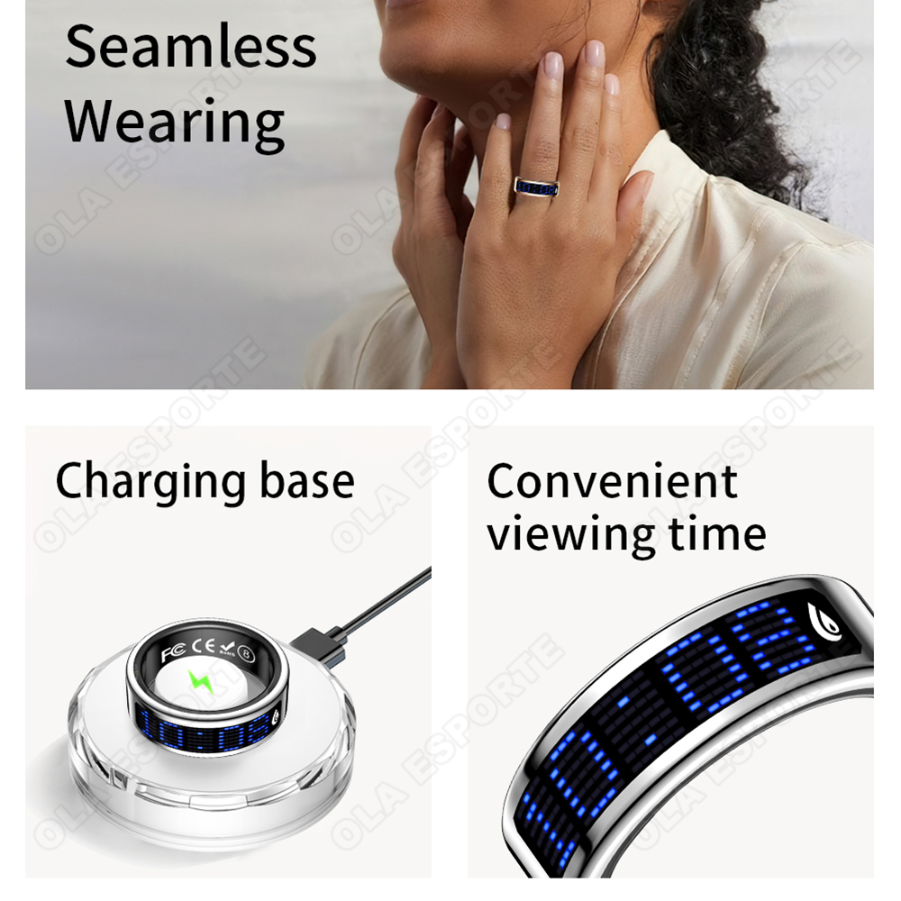 Amoled Screen Smart Ring Displ - Health Monitors ulasan dan harga