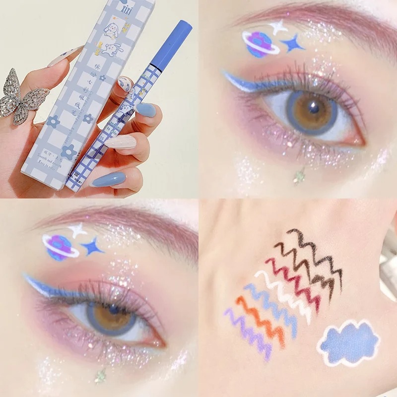 Colorful Liquid Eyeliner Penci - Waterproof Liquid Eyeliner Pen ulasan dan harga