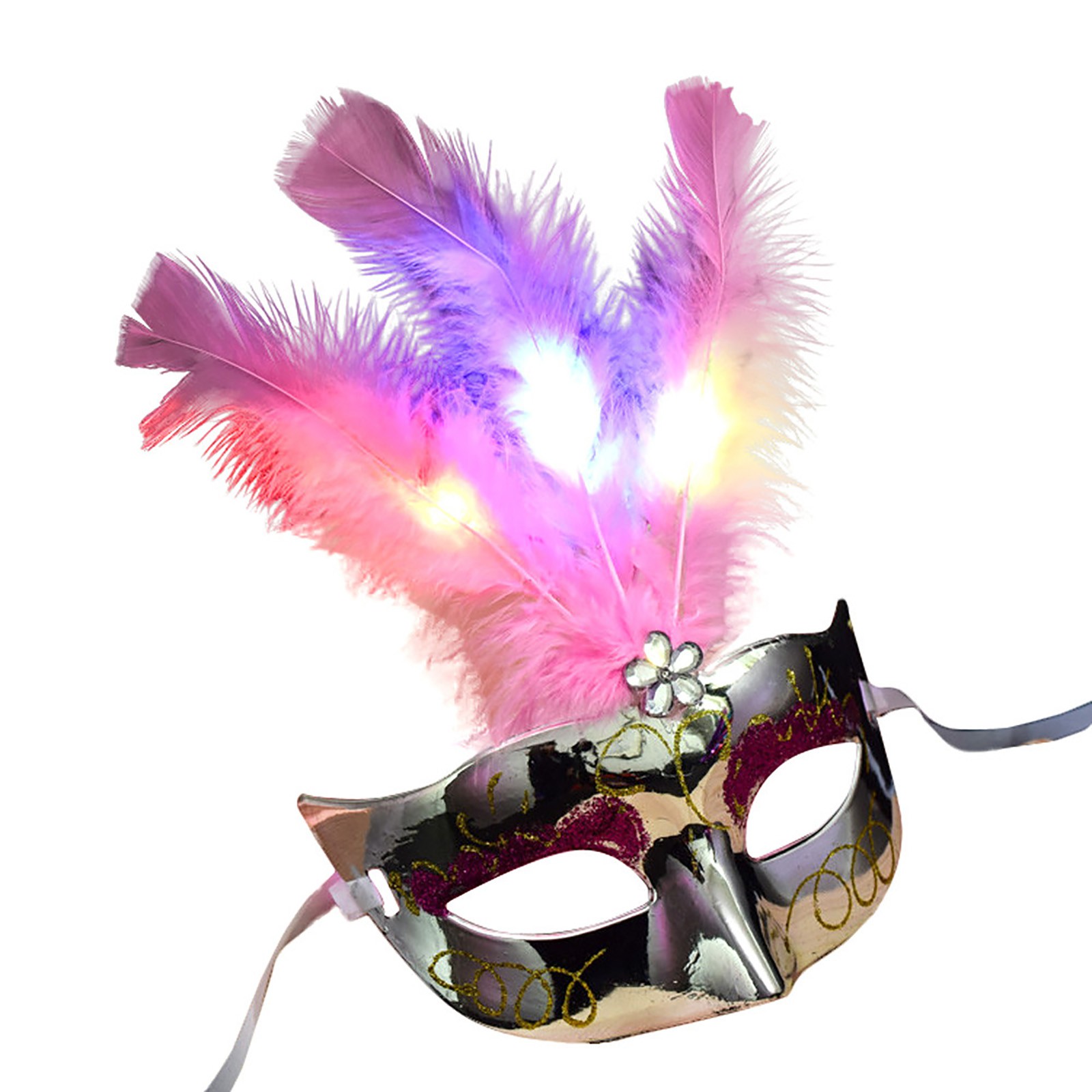 Glowing Feather LED Masks Veni - Led Light Therapy Face Mask ulasan dan harga