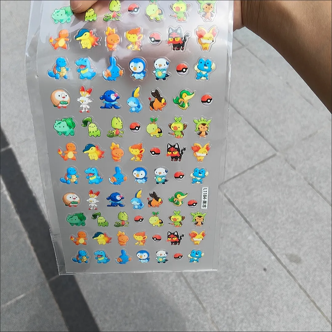 Pokémon Nail Stickers Charmand - Nail Art ulasan dan harga