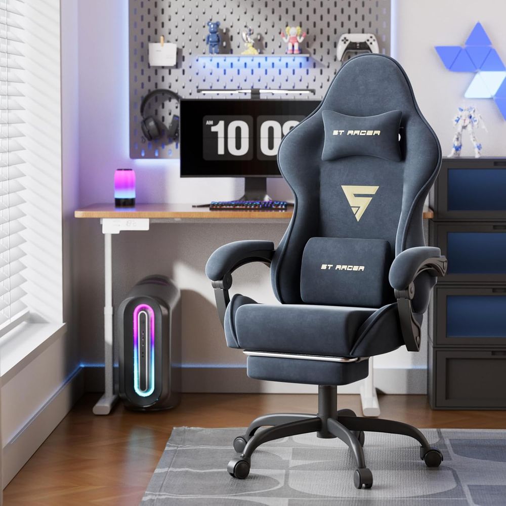 Ergonomic Gaming Chair with Fo - Massage ulasan dan harga