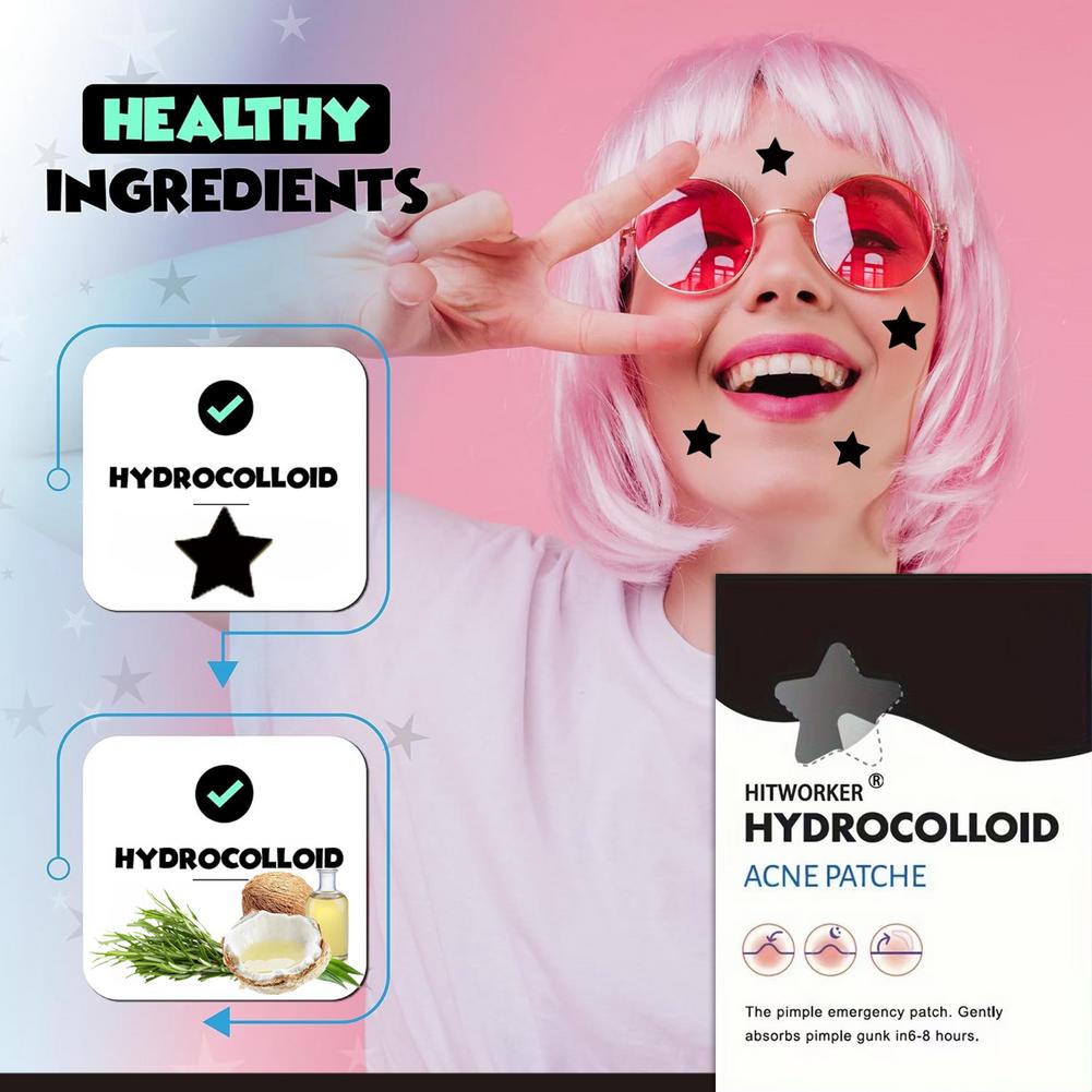 200/400Pcs Black Star Hydrocol - Hydrocolloid Pimple Patch ulasan dan harga
