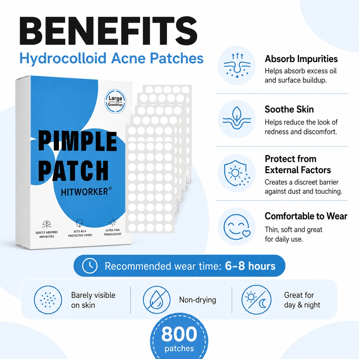 800Pcs Hydrocolloid Acne Pimpl - Skincare ulasan dan harga