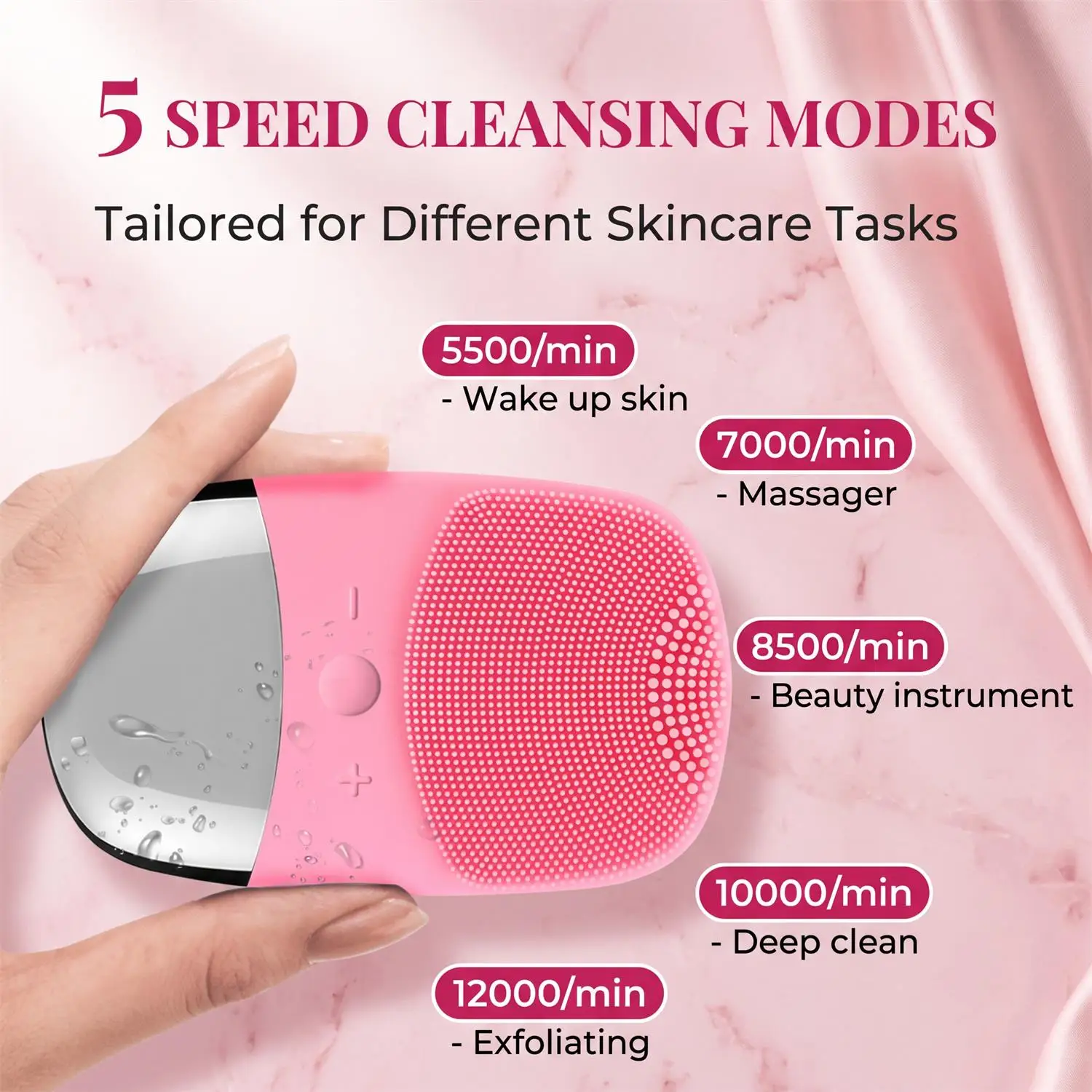 Facial Electric Silicone Clean - Silicone Face Scrubber Electric ulasan dan harga