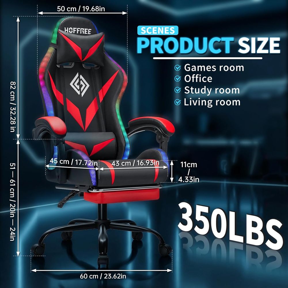 Ergonomic High-Back Gaming Cha - Massage ulasan dan harga