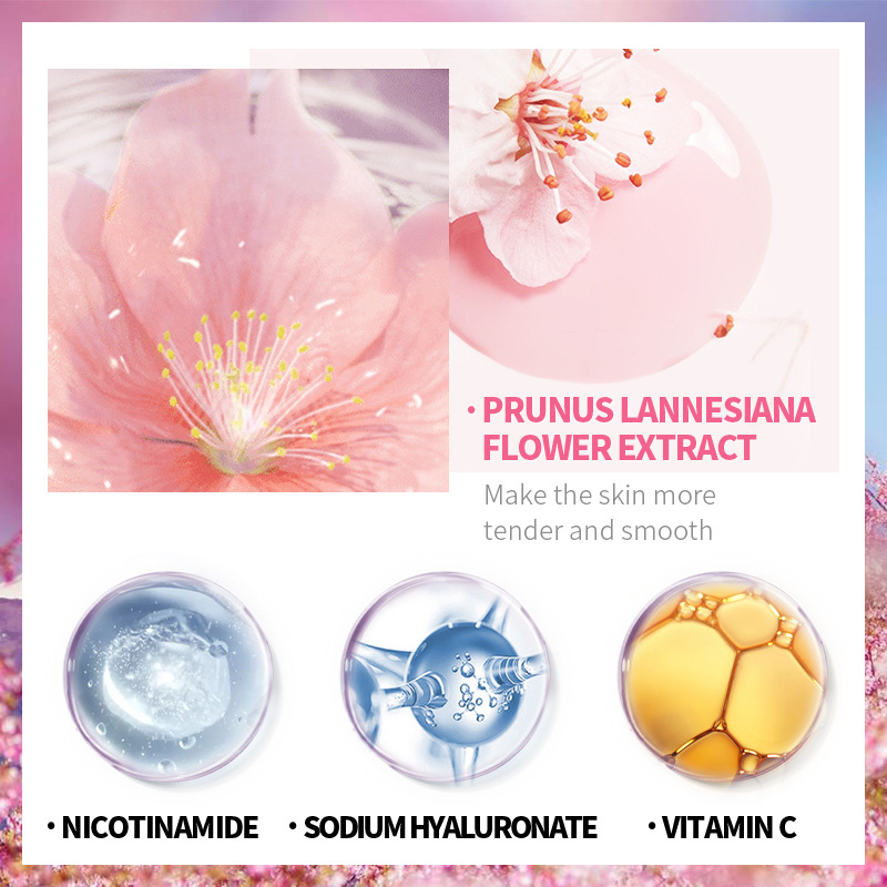 LAIKOU 8Pcs Sakura Facial Skin - Hyaluronic Acid Facial Serum ulasan dan harga