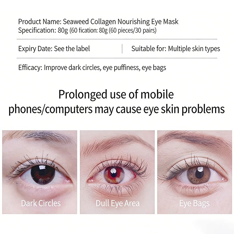 60Pcs Gold Crystal Collagen Ey - Collagen Under Eye Patches ulasan dan harga