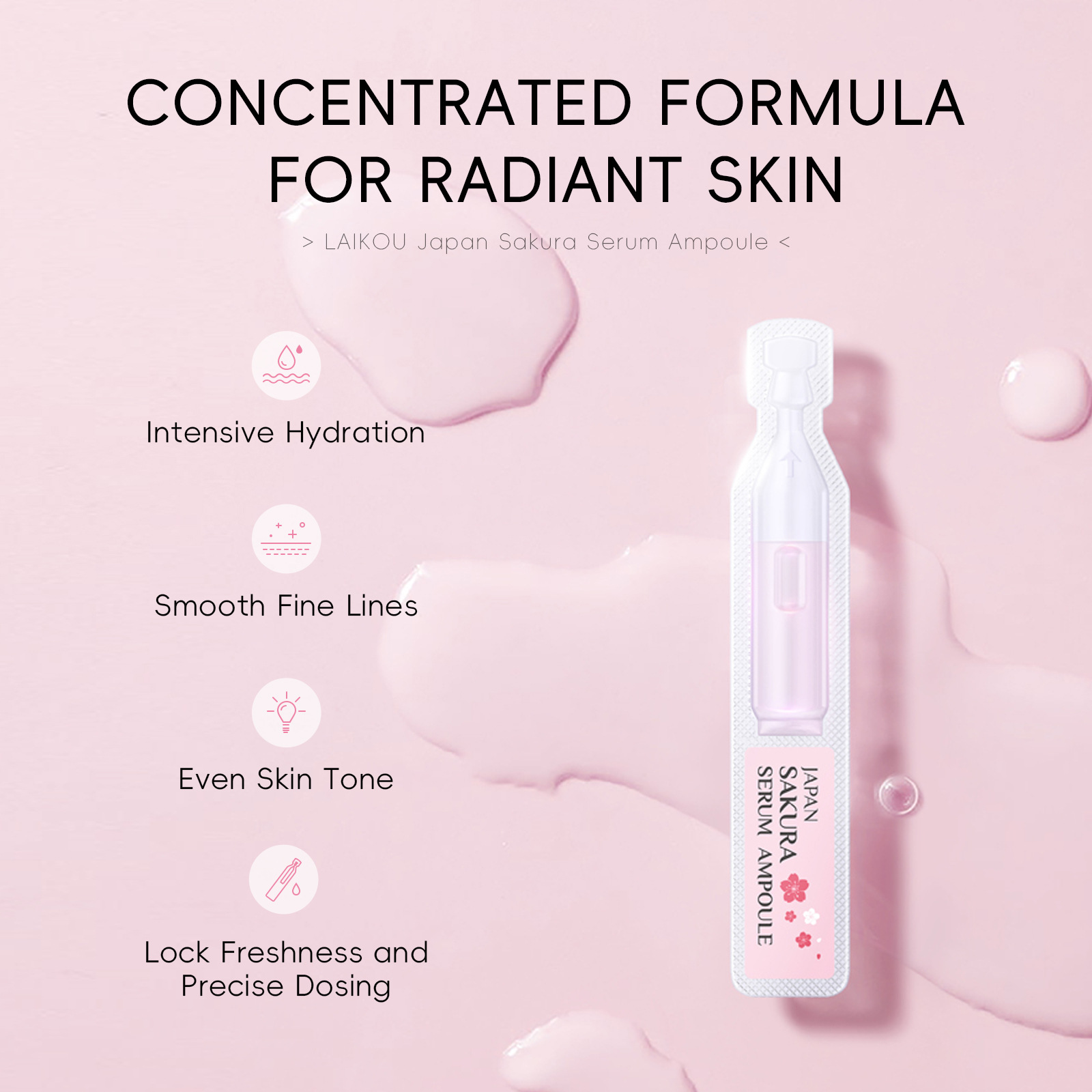 10pcs Sakura Moisturizing Face - Niacinamide Pore Shrinking Essence ulasan dan harga