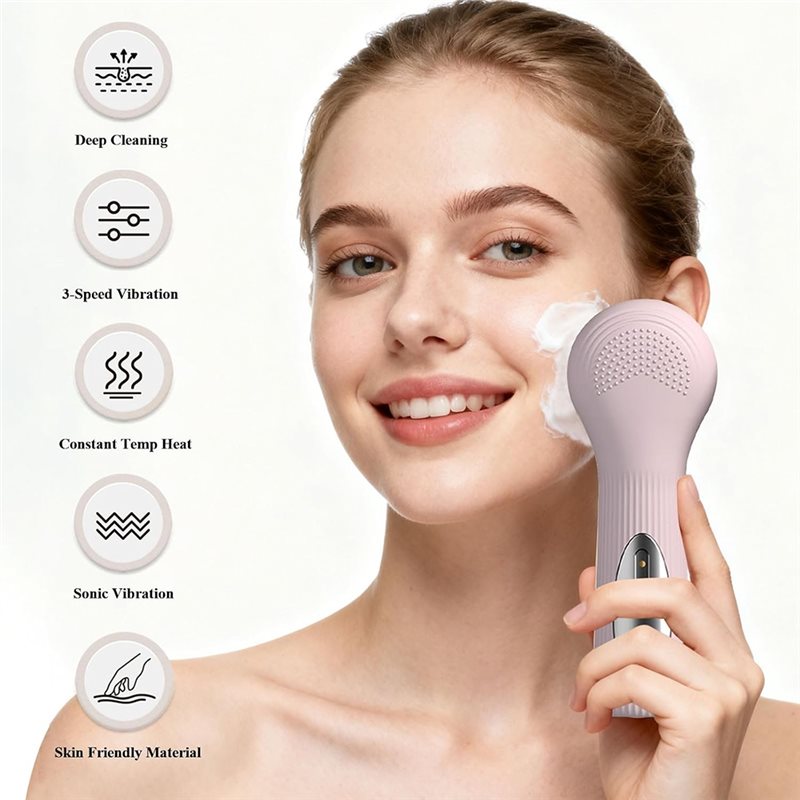 B15C Waterproof Electric Facia - Silicone Face Scrubber Electric ulasan dan harga